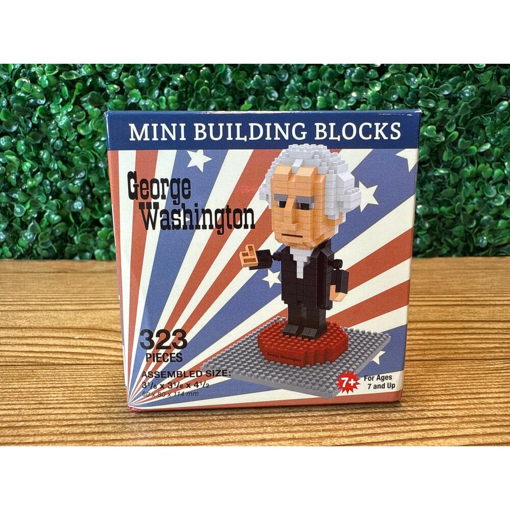New George Washington Mini Building Blocks Mount Vernon Souvenir 323 Pieces Gift
